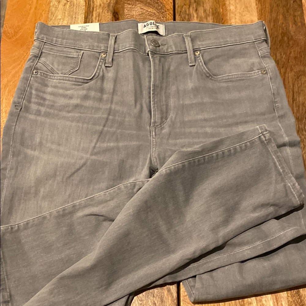 Agolde Slate Gray Denim Pants